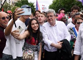 Pro-Palestinian demonstration with Rima Hassan - Paris