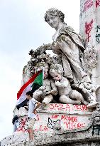 Pro-Palestinian demonstration with Rima Hassan - Paris