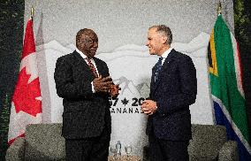 G7 Summit - Mark Carney Meets With Cyril Ramaphosa