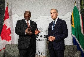 G7 Summit - Mark Carney Meets With Cyril Ramaphosa