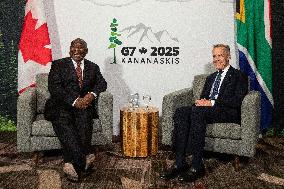 G7 Summit - Mark Carney Meets With Cyril Ramaphosa