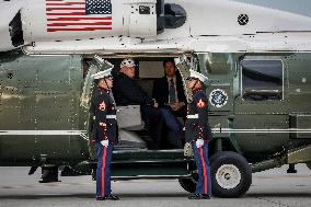 G7 Summit - President Trump Arrives In Calgary