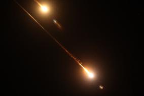 Iranian Missiles in Sky Of Palestine