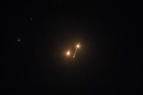 Iranian Missiles in Sky Of Gaza