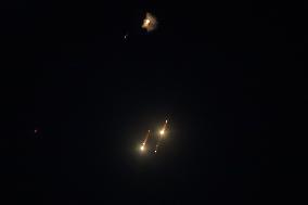 Iranian Missiles in Sky Of Gaza
