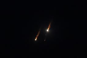 Iranian Missiles in Sky Of Gaza