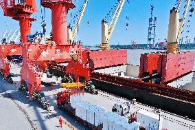 First Foreign General Cargo (pulp) Vessel in Rugao Port