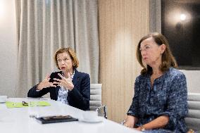 Anne-Marie Couderc et Florence Parly Portrait - Paris