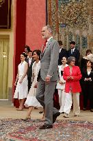 King Felipe VI Receives Young Ibero-American Leaders - Madrid