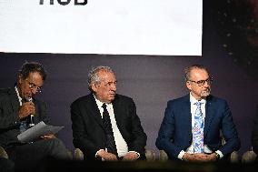 Francois Bayrour Visit To Paris Air Show - Le Bourget