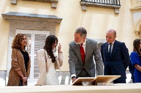 King Felipe Meets Winners of 43rd What Is a King for You School Contest - Madrid