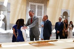 King Felipe Meets Winners of 43rd What Is a King for You School Contest - Madrid