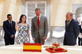 King Felipe Meets Winners of 43rd What Is a King for You School Contest - Madrid