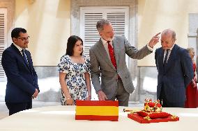 King Felipe Meets Winners of 43rd What Is a King for You School Contest - Madrid