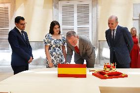 King Felipe Meets Winners of 43rd What Is a King for You School Contest - Madrid