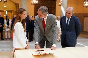 King Felipe Meets Winners of 43rd What Is a King for You School Contest - Madrid