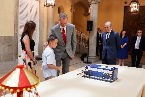 King Felipe Meets Winners of 43rd What Is a King for You School Contest - Madrid