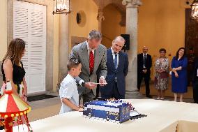 King Felipe Meets Winners of 43rd What Is a King for You School Contest - Madrid