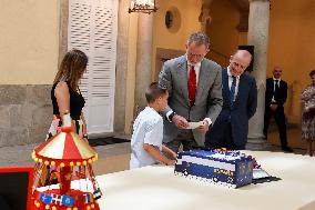 King Felipe Meets Winners of 43rd What Is a King for You School Contest - Madrid