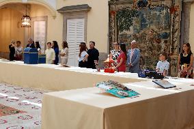 King Felipe Meets Winners of 43rd What Is a King for You School Contest - Madrid