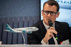 AviLease and Airbus Conference Press At Paris Air Show - Le Bourget