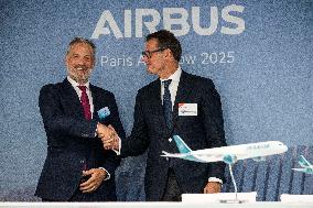 AviLease and Airbus Conference Press At Paris Air Show - Le Bourget