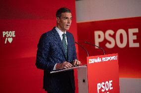 Sanchez At The PSOE Executive Committee Meeting - Madrid