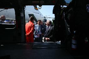 Francois Bayrour Visit To Paris Air Show - Le Bourget