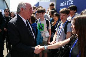 Francois Bayrour Visit To Paris Air Show - Le Bourget