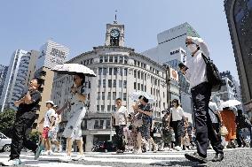 Scorching heat in Tokyo
