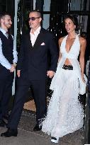 Brad Pitt and Ines De Ramon Leave Hotel - NYC