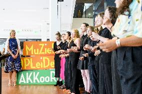 Queen Maxima At Re-Signing of the Music Education Agreement - The Hague
