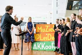 Queen Maxima At Re-Signing of the Music Education Agreement - The Hague
