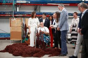 King Felipe and Queen Letizia Visit Burela