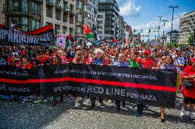 Red Human Line for Gaza - Brussels