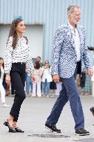 King Felipe VI and Queen Letizia Visit Burela - Spain