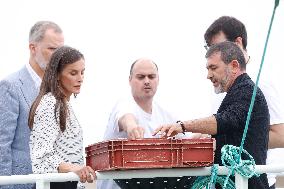 King Felipe VI and Queen Letizia Visit Burela - Spain