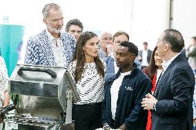 King Felipe VI and Queen Letizia Visit Burela - Spain