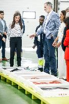 King Felipe VI and Queen Letizia Visit Burela - Spain