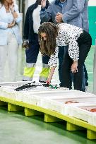 King Felipe VI and Queen Letizia Visit Burela - Spain