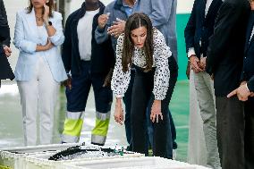 King Felipe VI and Queen Letizia Visit Burela - Spain