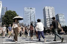 Scorching heat in Tokyo