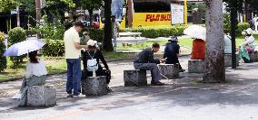 Scorching heat in Kagoshima
