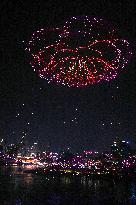Chongqing Drone Show Aims for Guinness Record with 11,787 Drones