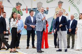 King Felipe VI and Queen Letizia Visit Burela