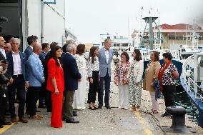 King Felipe VI and Queen Letizia Visit Burela