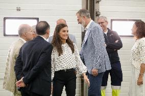 King Felipe VI and Queen Letizia Visit Burela