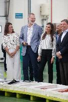 King Felipe VI and Queen Letizia Visit Burela