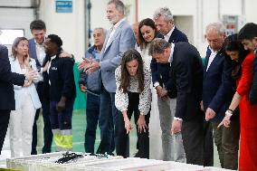 King Felipe VI and Queen Letizia Visit Burela