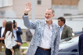 King Felipe VI and Queen Letizia Visit Burela